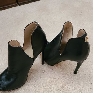 Guess Black Peep Toe Stilettos High Heel Ankle Boots - Size 36 (US 5.5)
